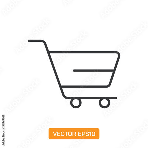 Shopping Cart Icons. Thin Line Symbol Elements Collection.