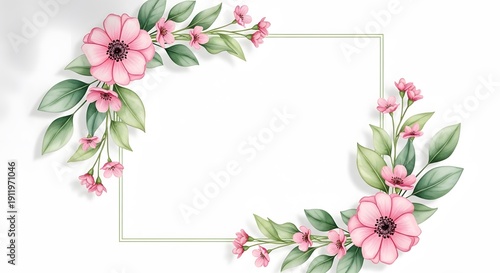 Beautiful floral frame for mother's day greeting cards and gifts