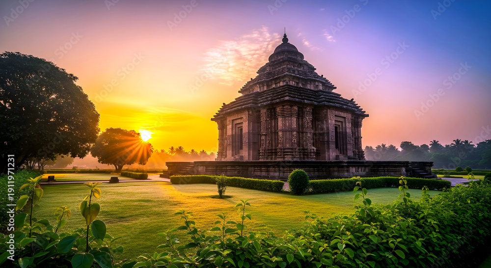 Obraz premium Sunrise at Konark Sun Temple