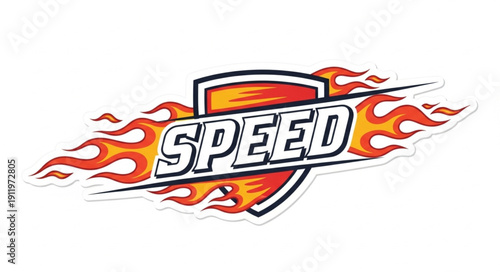 Speed Logo Design with Flames.