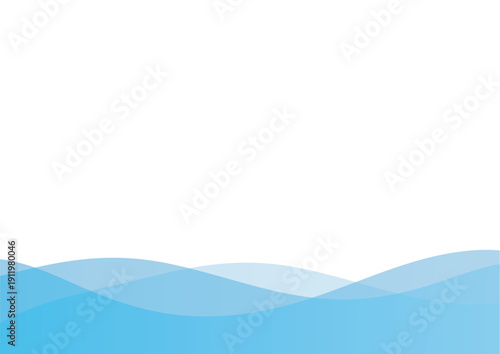 抽象的なウェーブのグラデーションの背景　流体シェイプの波の素材　青
