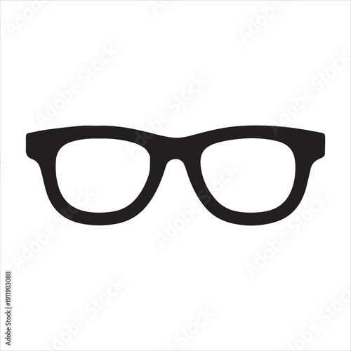 a simple black eyeglasses design showcasing a modern and stylish silhouette