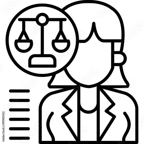 Lawyer Icon Vector Element