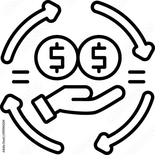 Return Of Investment Icon Vector Element