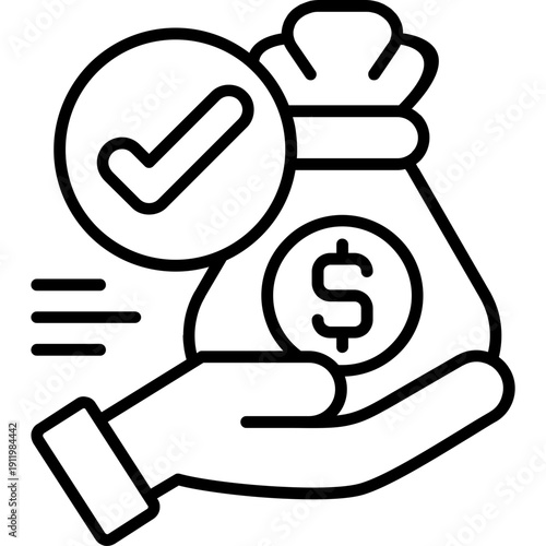 Money Bag Icon Vector Element