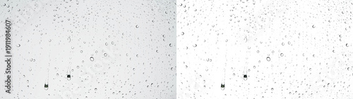 Panel kuchenny z motywem Water drops glass dense rain texture overlay PNG transparent abstract background