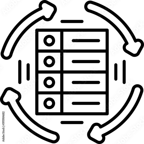 Data Complexity Icon Vector Element