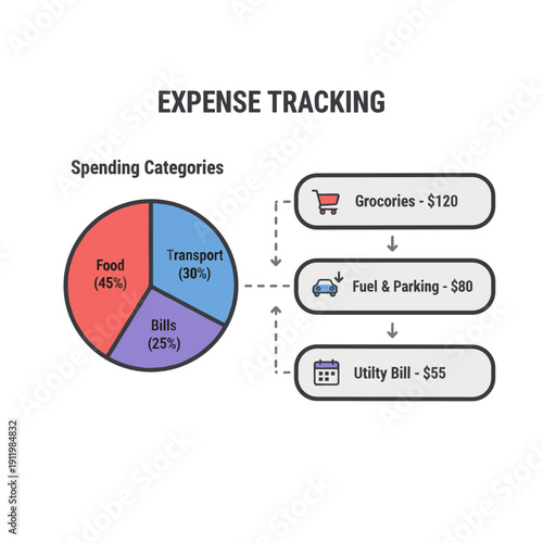 Expense tracking dashboard with spending categories budget analysis and financial overview