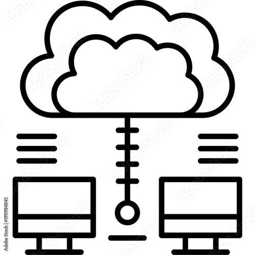 Cloud Computing Icon Vector Element