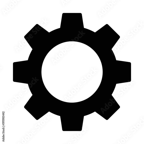 gear wheel glyph icon
