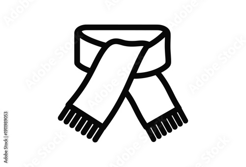 Simple scarf illustration