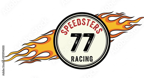 Speedsters Racing Logo with Flames.