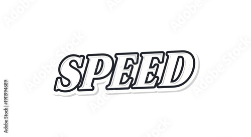 Speed Text Graphic Design Element.