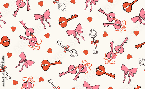Doodle Valentine pattern 