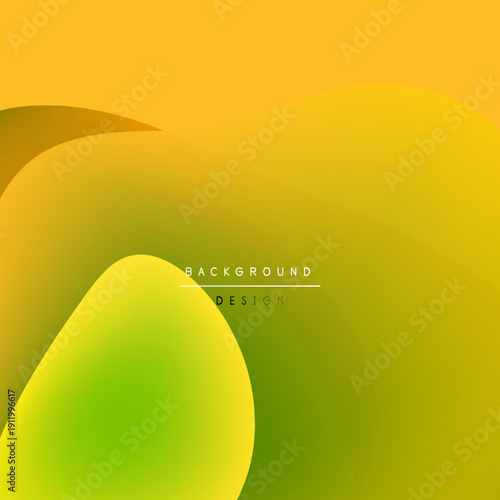 Abstract gradient background. Yellow, green hues blend smoothly. Minimalist design with curved shapes, text overlay present.