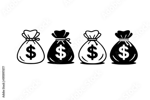 Money Bags Simple Design