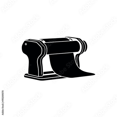 Pasta Machine Rolling Dough Sheet Silhouette