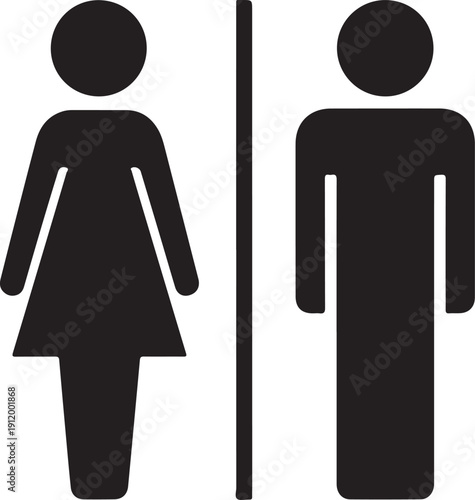 A graphic representation of gender equality and inclusivity with male and female symbols