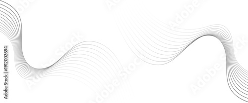 Vector abstract gray wave dynamic curve lines future technology vector png..