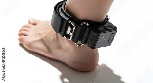 legs with eletronic ankle monitor