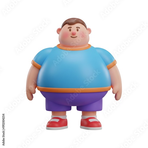 fat man standing