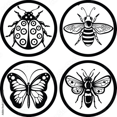  beautiful butterflies and flowers drawn in a minimalist, continuous single line art style.