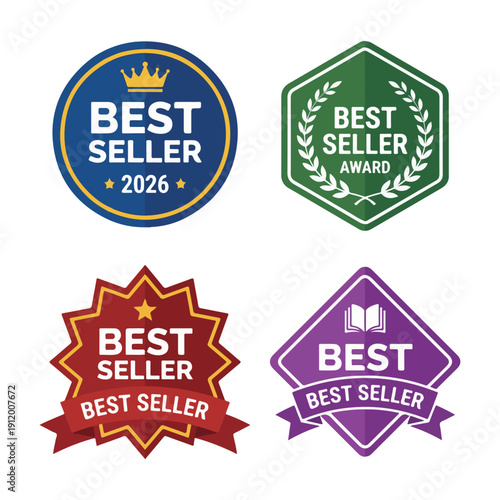 best seller 2026 set, best seller stamp set, best seller 2026 vector