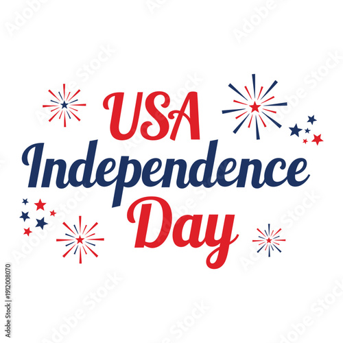 Usa independence day fireworks celebration graphic design