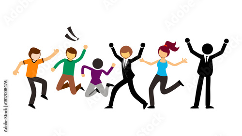 Mixed group having fun .Group of happy multiracial friends having fun outdoors - Cheerful young people laughing together at city - Friendship concept.
