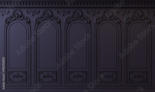Canvas Print Extra large background arch wooden cabinet wall