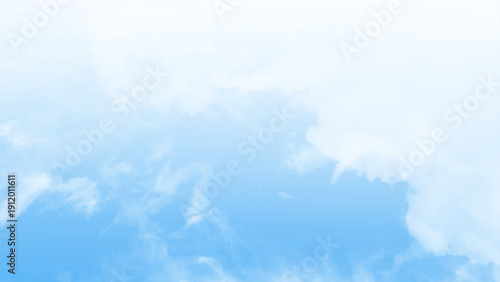 Beautiful nature with white cloud on blue sky background. Clean Minimal Sky in Sky Blue Tone with Soft Gradient