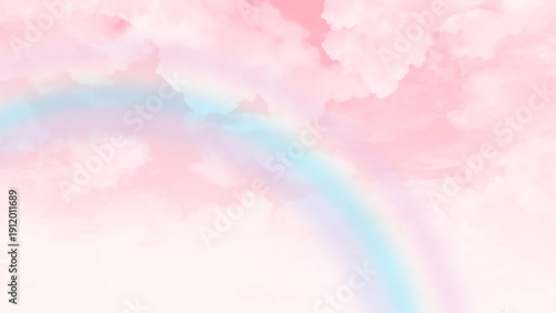 Beautiful nature with white cloud on pink sky background
