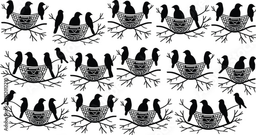 Linear vector icon set of winner trophies gold medals prize cups and achievement awards for sports competition success leadership and business celebration branding,