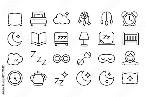 peaceful night routine symbol bundle