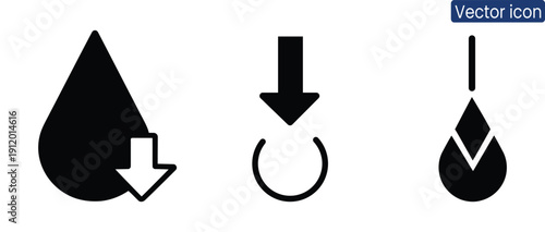 Professional vector icons for digital download and data transfer