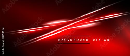 Dark red background features bright, flowing lines. Text reads background design. Minimalist aesthetic, modern feel. Dramatic lighting creates depth.