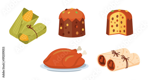 Traditional Latin American Food Variety Set