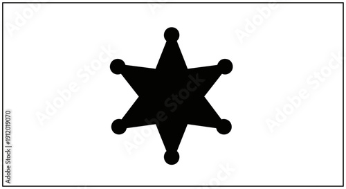 Classic Six Pointed Sheriff Star Badge