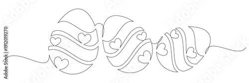 Continuous line drawing of a Easter egg illustration.eps