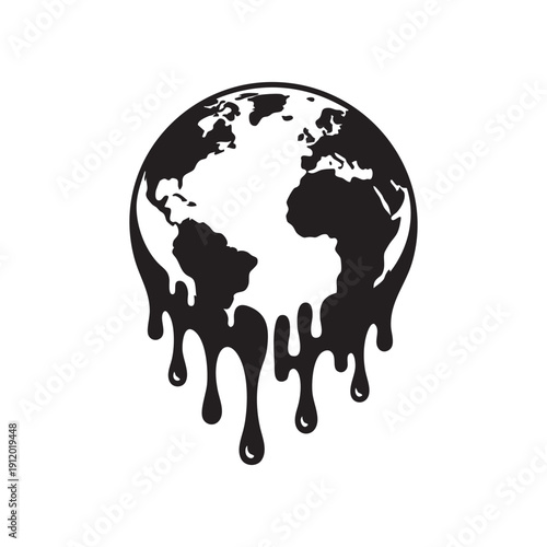 Illustration of a melting earth