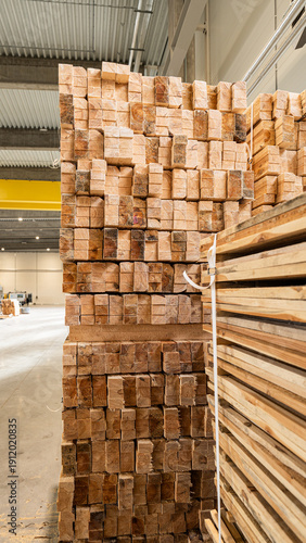 Industrial lumber prepared for cargo securing and transport