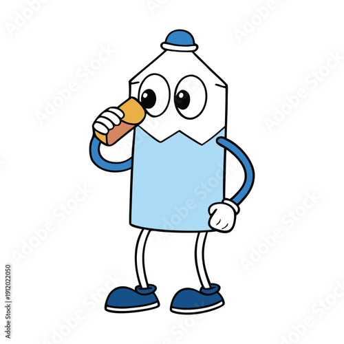 A baby happily drinks fresh milk from a bottle, holding it with tiny hands, enjoying every sip, cozy and content in a warm, nurturing moment.
