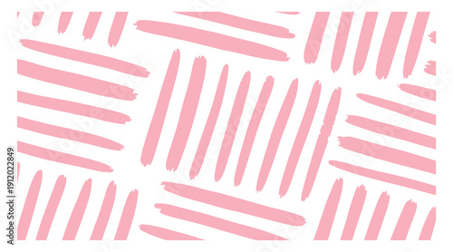 An abstract background featuring a seamless striped pattern. Pink stripes drawn by hand. Vector illustration and design.

