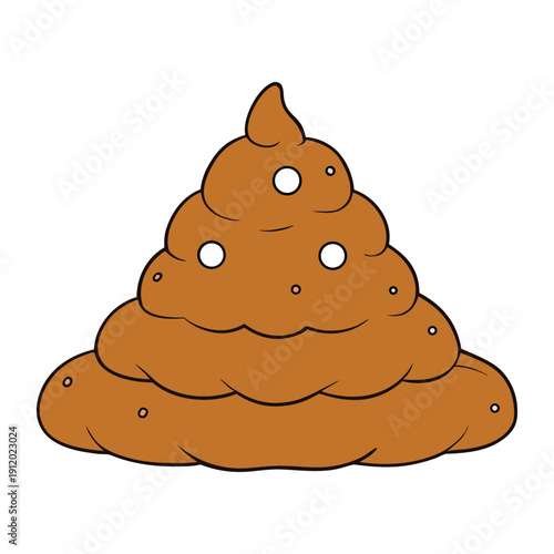 A playful poop pile cartoon giving a thumbs up, smiling widely, and holding a blank sign, perfect for fun, cheeky messages and humorous designs.
