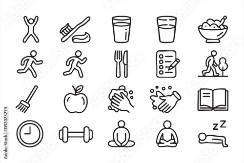 Wellness and Self Care Symbol Collection