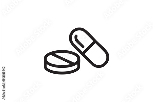 Prescription Drug Pictogram in Minimal Style