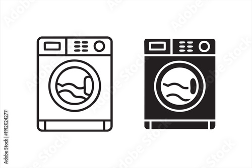 Laundry Washing Machine Outline Icon
