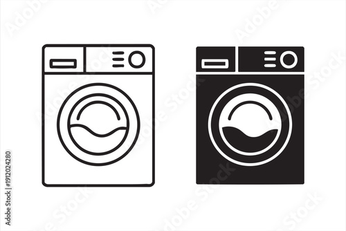 Domestic Wash Cycle Minimal Pictogram