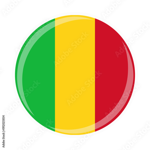 Free Download Mali national round circle flag emblem official icon - GFXLoad