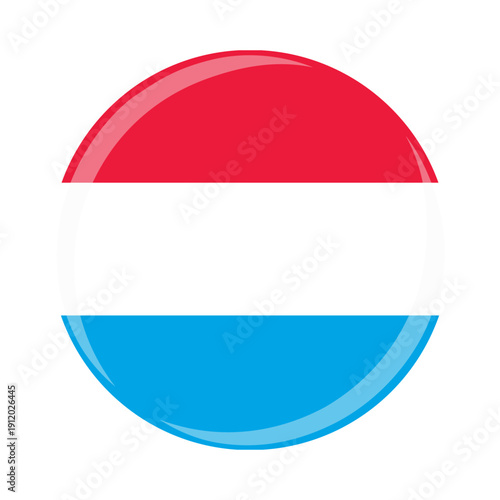 Free Download Luxembourg national round circle flag emblem official icon - GFXLoad